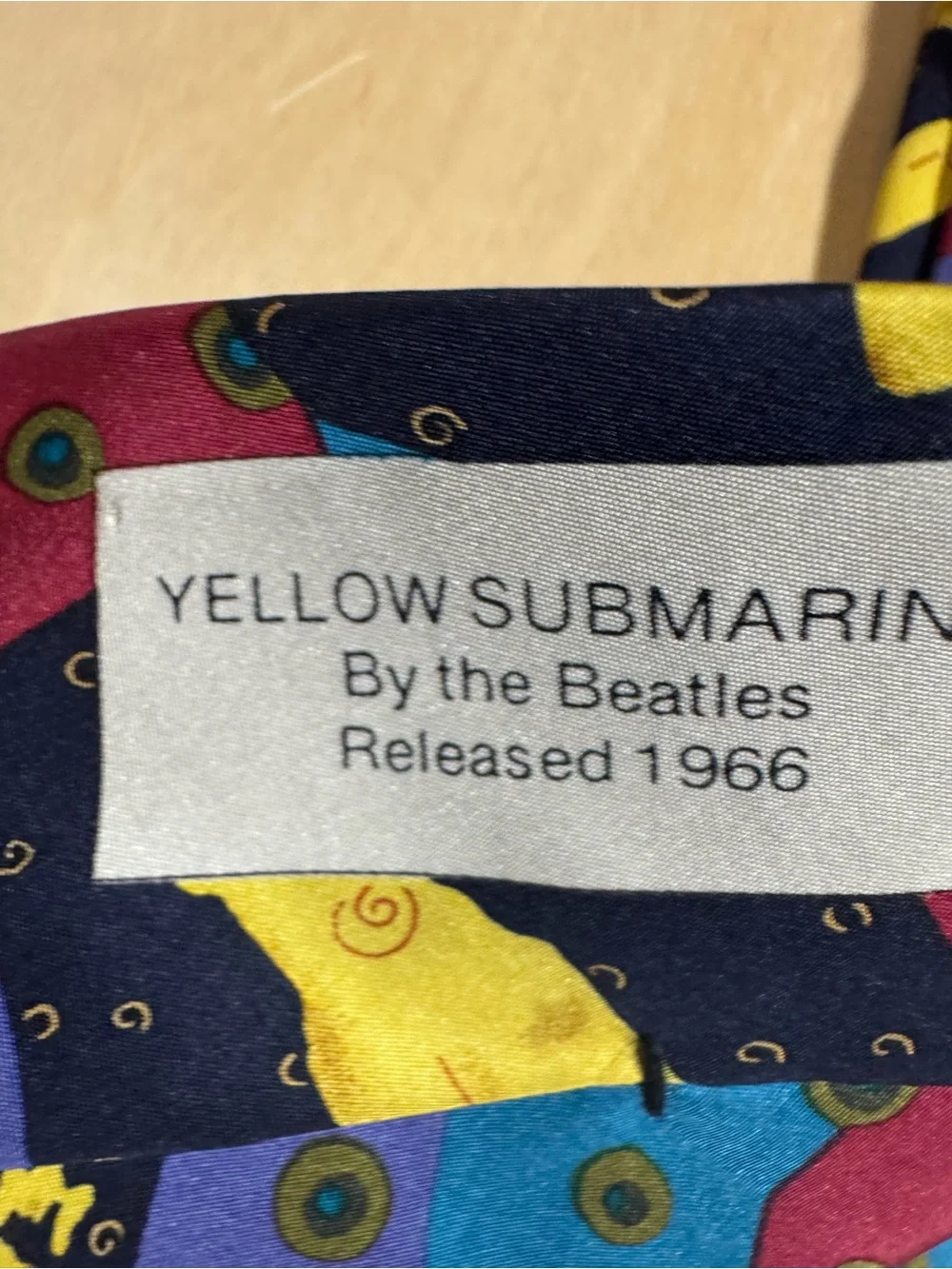 Beatles Yellow Submarine 100% Silk Tie